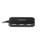 Natec Locust hub, 4x USB 2.0 HUB, čierny
