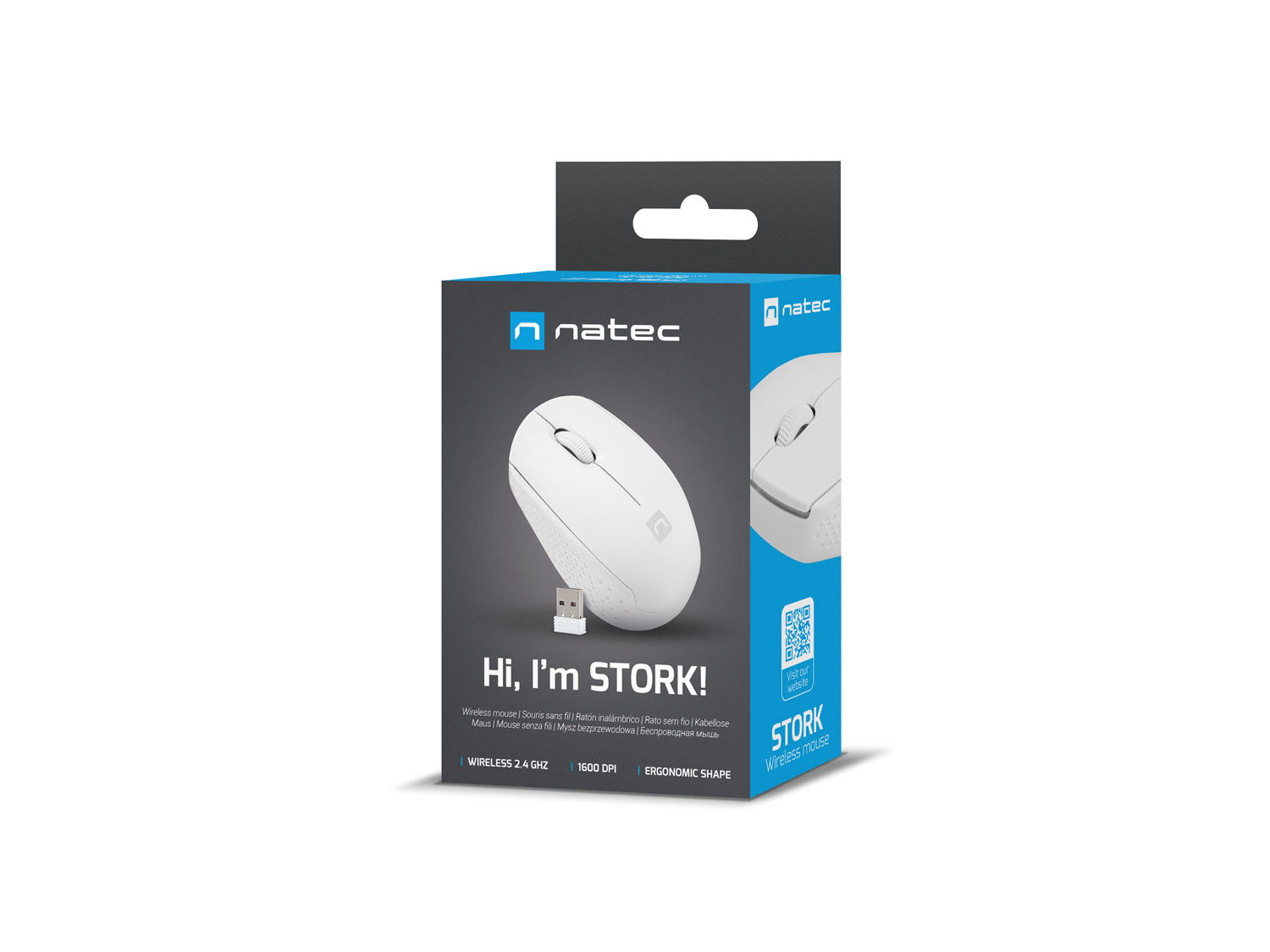 Natec Stork, biela