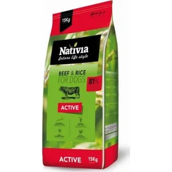 Nativia Active 15kg granule pro psy