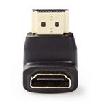 NEDIS Adaptér HDMI uhlový 90°/ konektor HDMI - zásuvka HDMI/ čierny