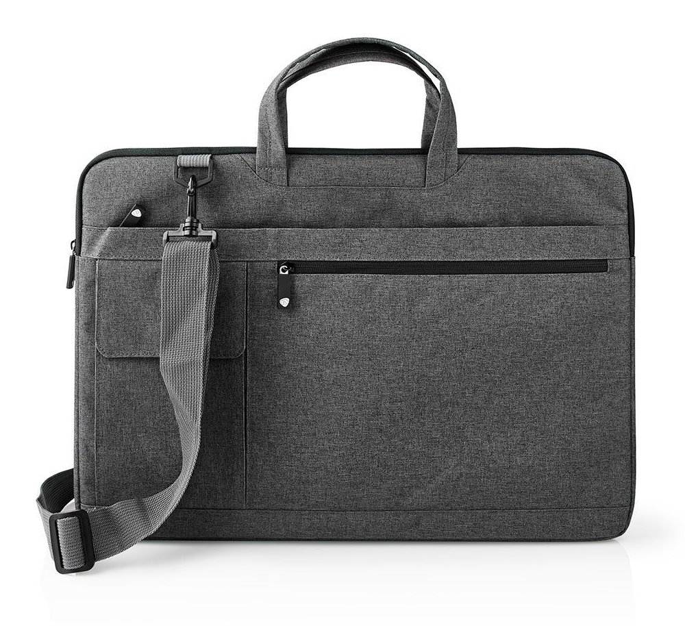 NEDIS brašna na notebook/ 17-18"/ ramenní popruh/ 8 úložných kapes/ černá