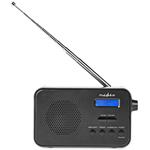 NEDIS přenosné rádio/ DAB+/ FM/ 1.3 "/ napájení z baterie/ digitální/ 3.6 W/ budík/ časovač vypnutí/ černé