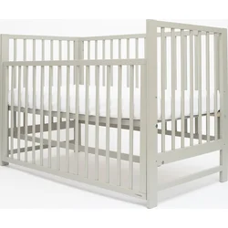 New Baby Detská postieľka BASIC s odnímateľnou bočnicou sivá
