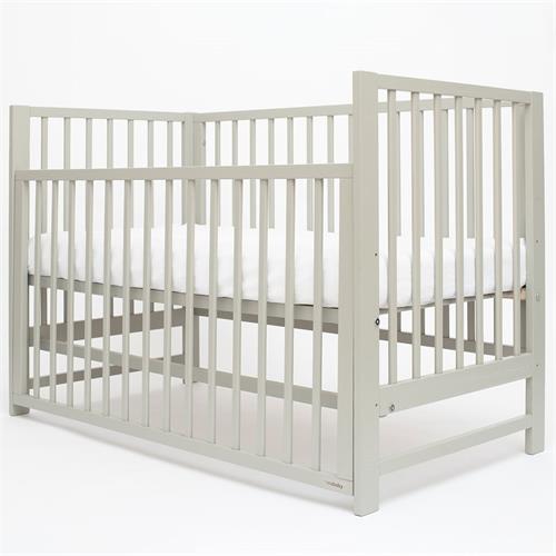 New Baby Dětská postýlka BASIC se stahovací bočnicí šedá