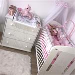 New Baby Dětská postýlka Králíček standard bílá
