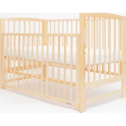 New Baby Dětská postýlka LILLY se stahovací bočnicí přírodní