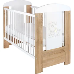 New Baby Dětská postýlka Méďa s hvězdičkou standard dub