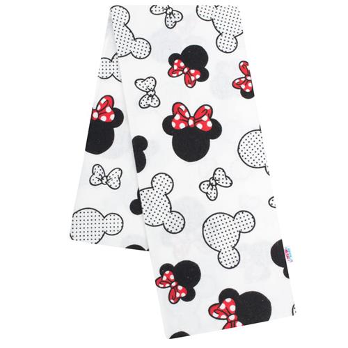 New Baby Flanelová plena s potiskem bílá Mickey & Minnie