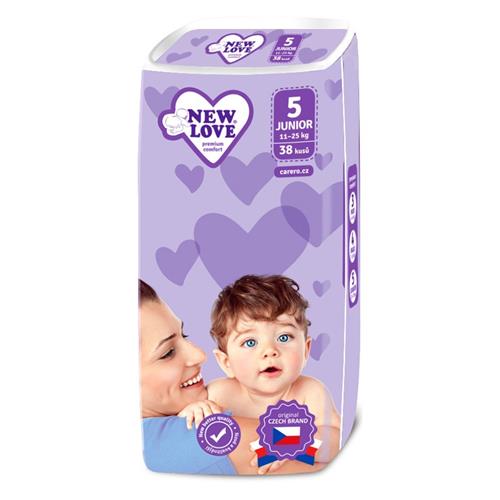 New Love Baby jednorazové plienky Premium comfort 5 JUNIOR 11-25 kg 38 ks