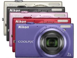 NIKON kompakt COOLPIX S6150, 16MPix, red, 7x zoom