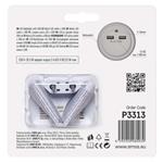 Nočné svetlo LED P3313 do zásuvky s 2× USB