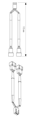 NOCTUA NA-SYC2 3pin Y-kabely