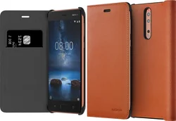 Nokia Leather Flip Cover CP-801 pro Nokia 8 hnědý