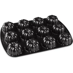 Nordic Ware Brownie plát s 12 formičkami, 24 x 34 cm, grafitová