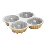 Nordic Ware Mini bábovky Premium gold plát se 4 formičkami 9 cup zlatá
