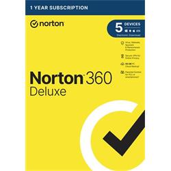 NORTON 360 DELUXE 50GB + VPN 1 uživatel pro 5 zařízení na 1rok (elektronicky)