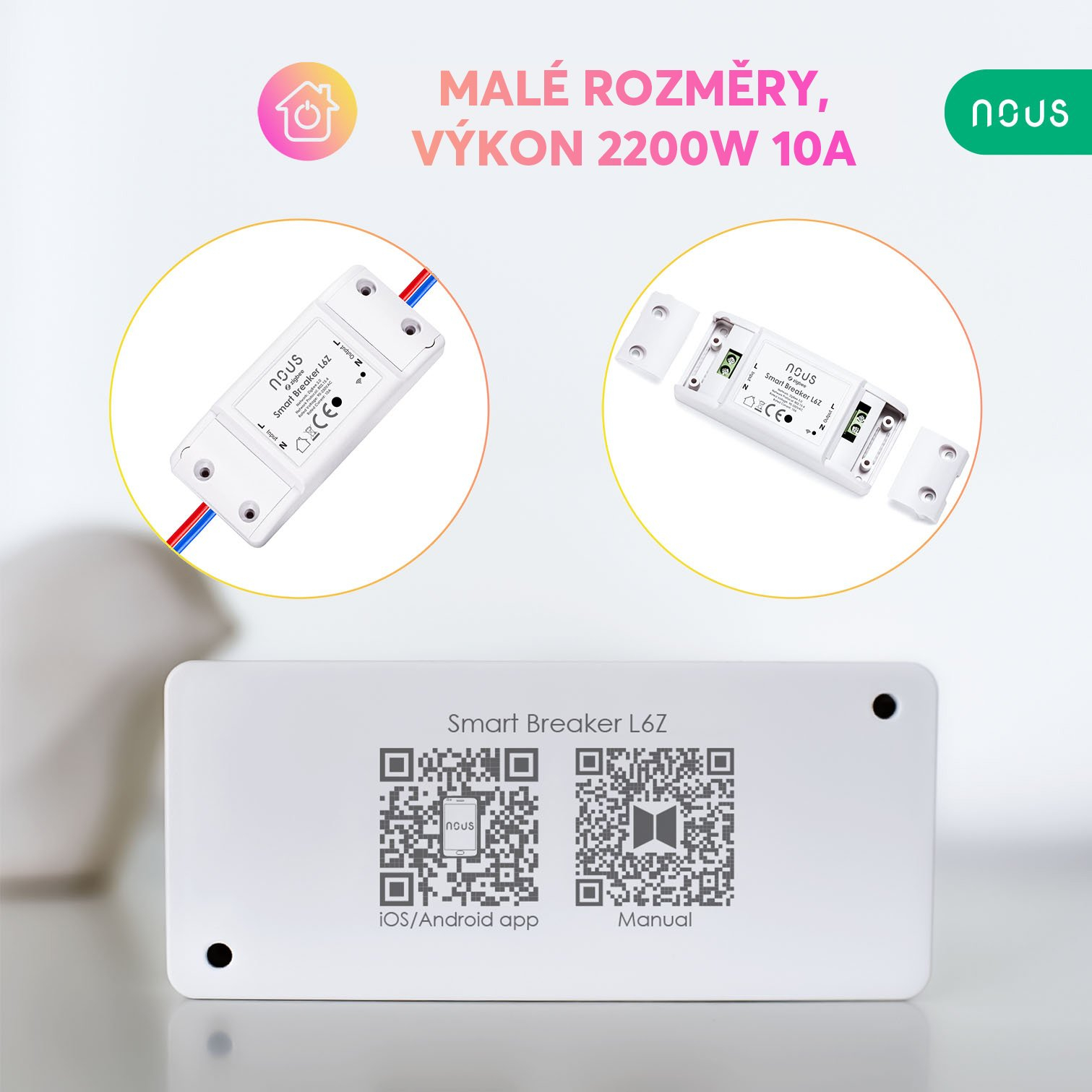 NOUS L6Z ZigBee Tuya 1 kanálový prepínač