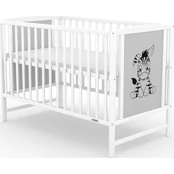 Nová detská postieľka BEA Zebra, bielo-sivá
