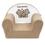 Nové dieťa Cute Family cappuccino Minky detská stolička