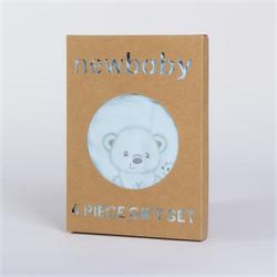 Nový detský tehotenský set Sweet Bear blue, veľkosť 62 (3-6m)