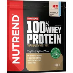 Nutrend 100% WHEY protein 1000 g, bílá čokoláda+kokos