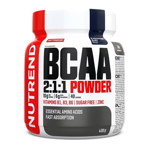 Nutrend BCAA 2:1:1 POWDER 400 g, čierne ríbezle