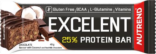 Nutrend EXCELENT protein bar 40 g, čokoláda+kokos