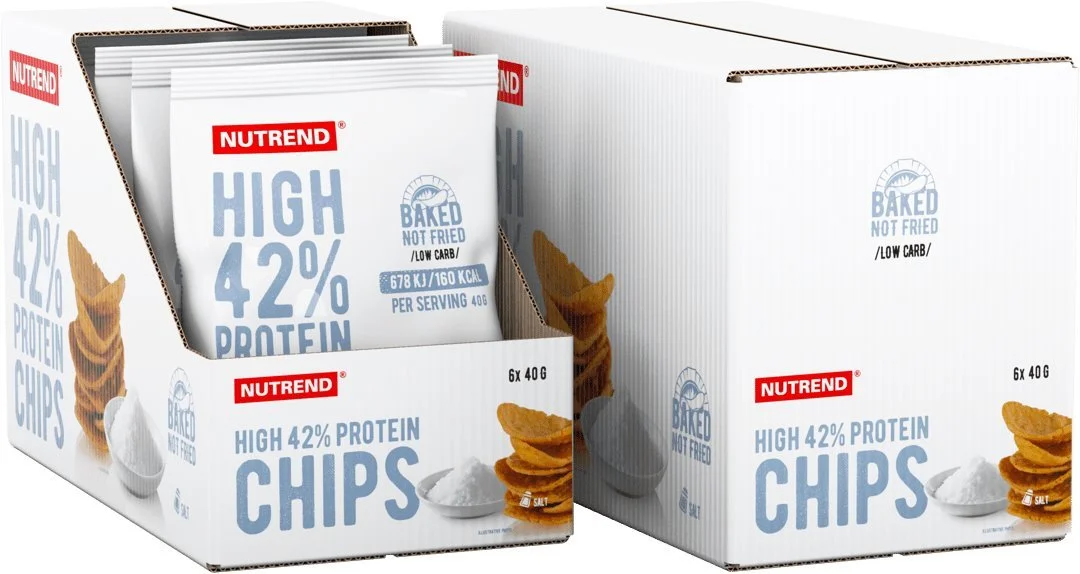 Nutrend HIGH PROTEIN CHIPS 6x 40 g, soľ