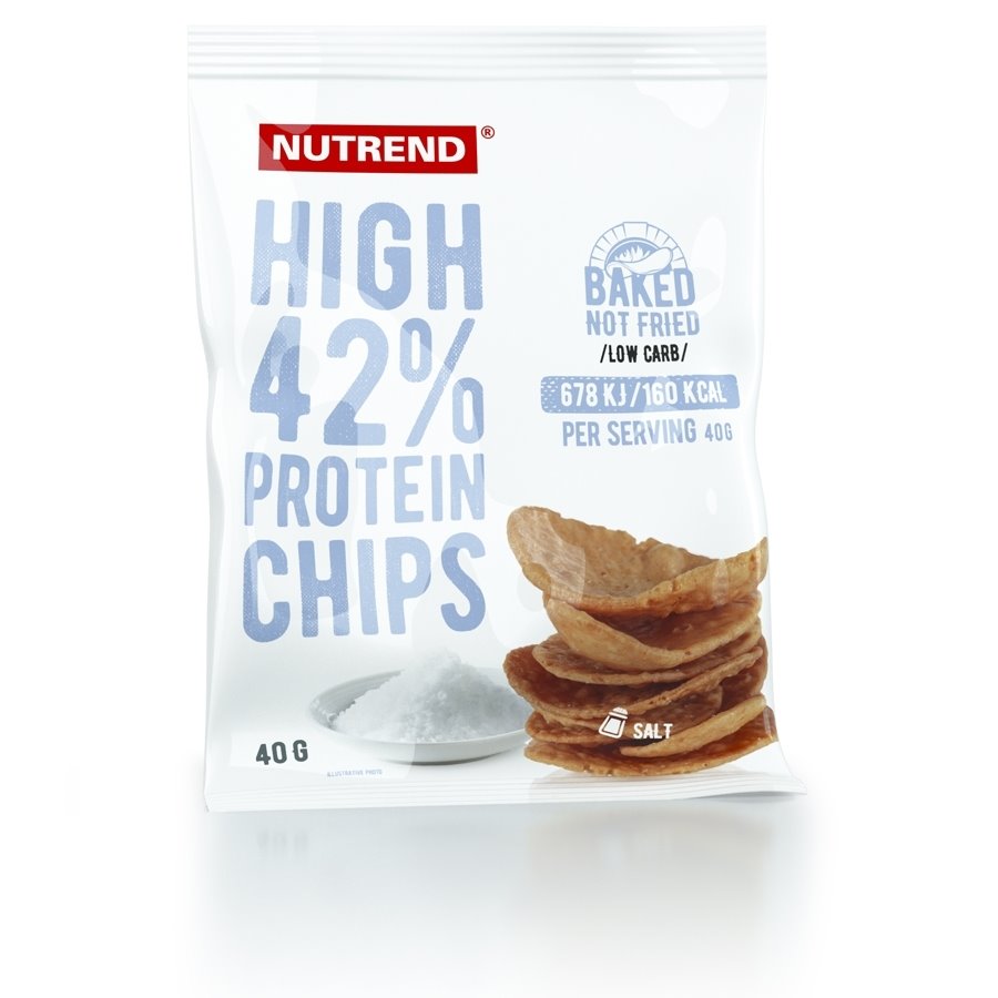 Nutrend HIGH PROTEIN CHIPS 6x 40 g, sůl