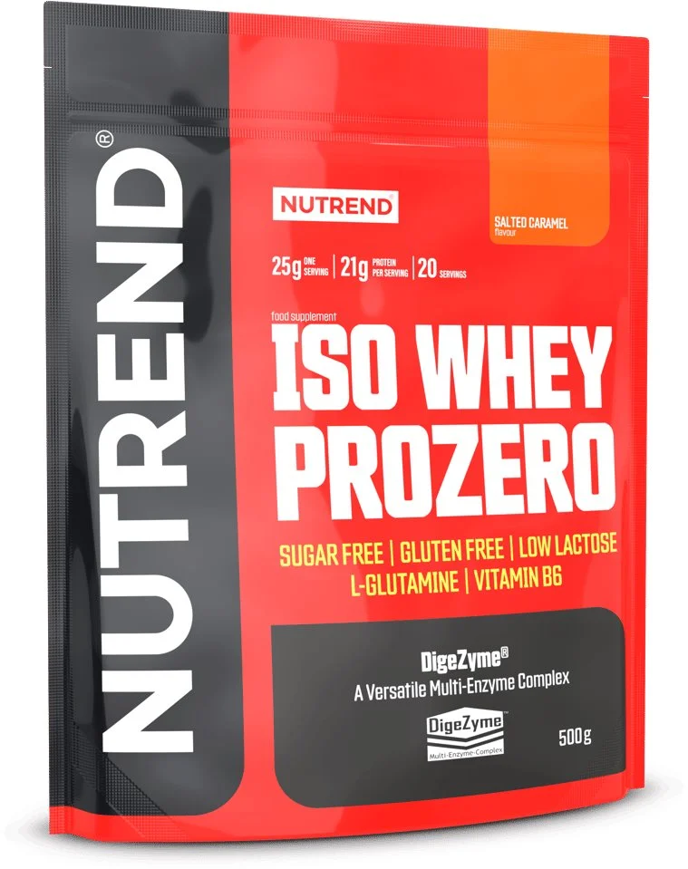 Nutrend ISO WHEY PROZERO 500 g, slaný karamel