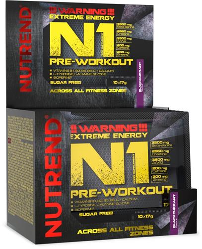 Nutrend N1 Pre-Workout 170 g, černý rybíz