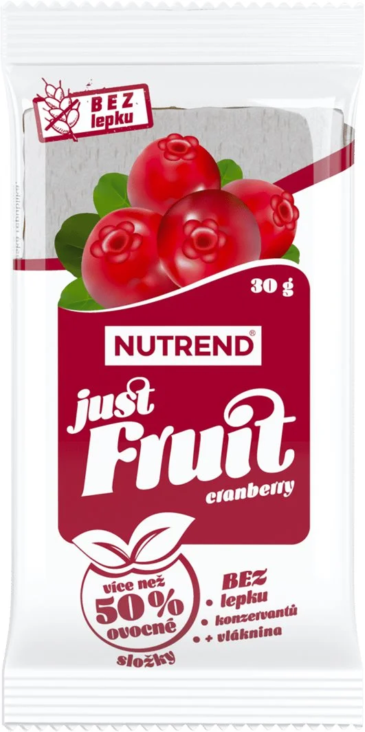 Nutrend Ovocná tyčinka Just Fruit 30 g, brusnica, 5ks