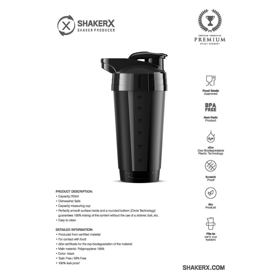 Nutrend Šejkr 700 ml, černý