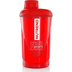 Nutrend Shaker se sítkem 600 ml, červený