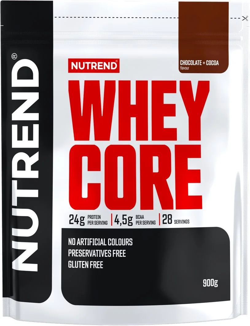 Nutrend WHEY CORE 900 g, čokoláda+kakao