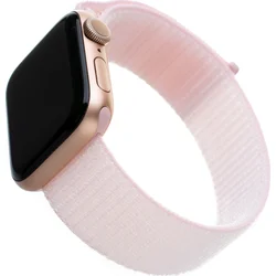Nylonový řemínek FIXED Nylon Strap pro Apple Watch 38/40/41 mm, růžový