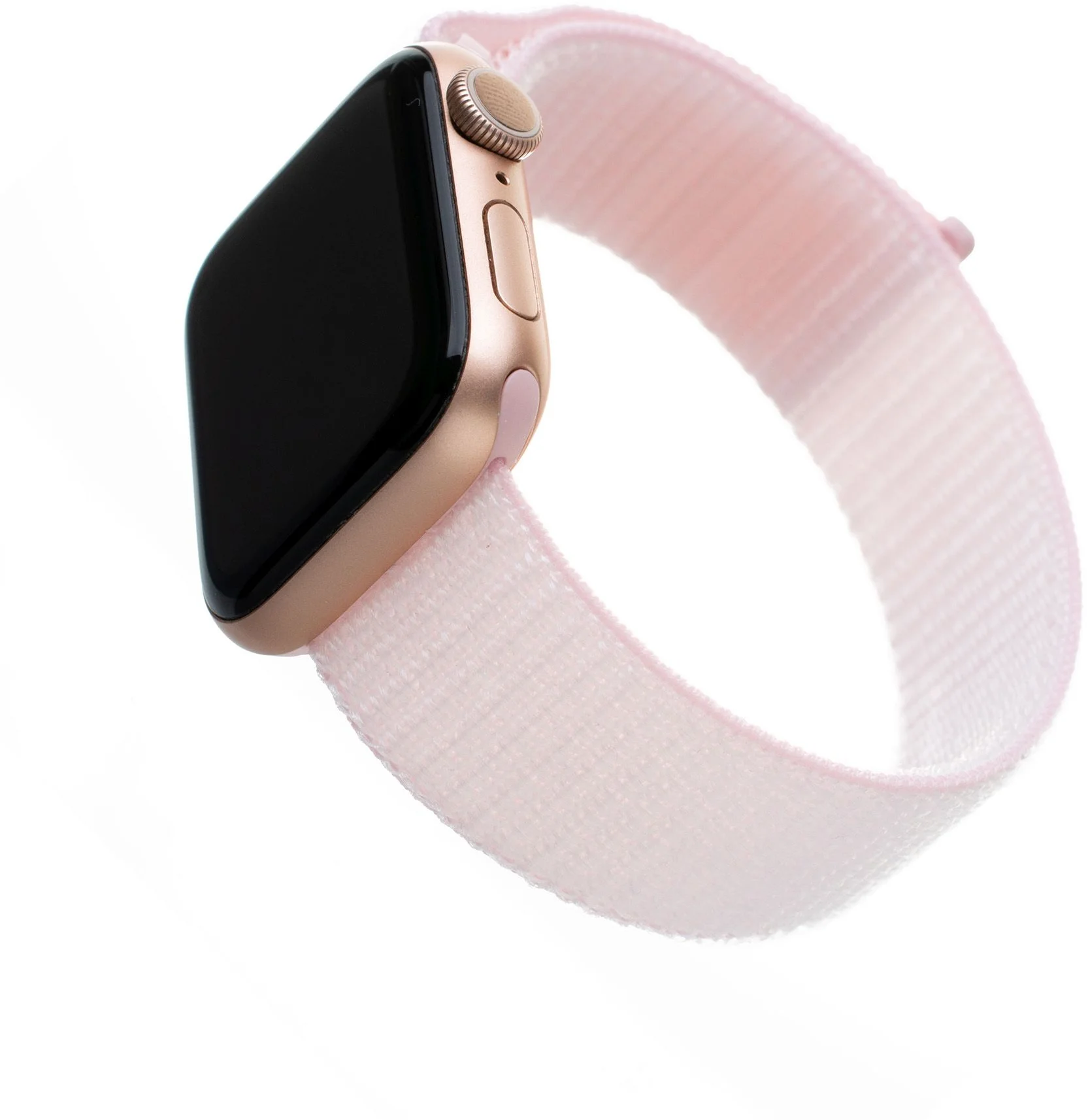 Nylonový řemínek FIXED Nylon Strap pro Apple Watch 42/44/45mm, růžový