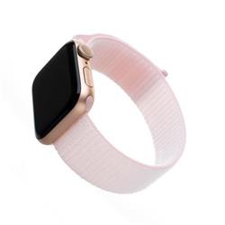 Nylonový řemínek FIXED Nylon Strap pro Apple Watch 42/44/45mm, růžový