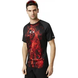 OAKLEY MTB SS TECH TEE FLAMES, vel.XL - MTB dres