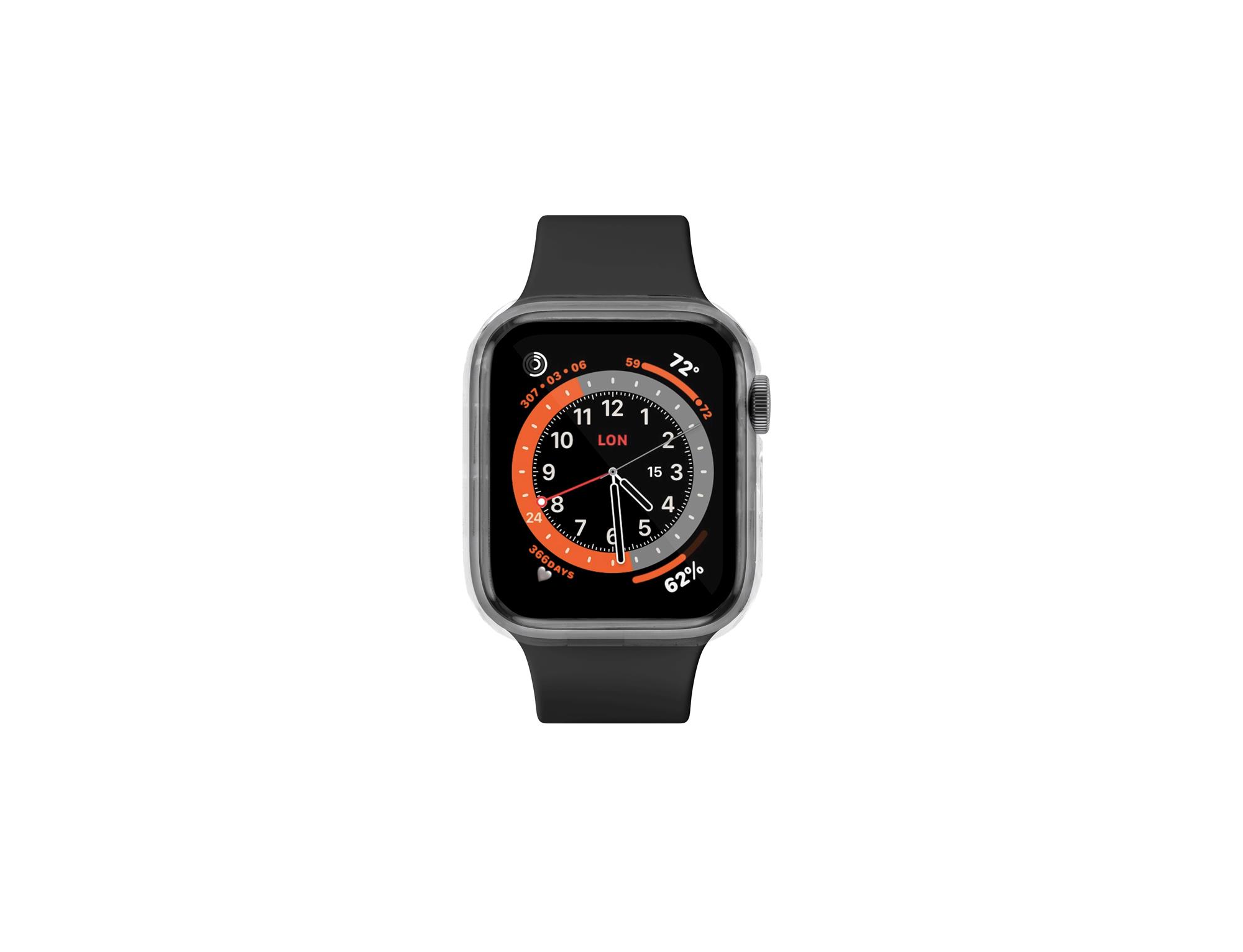 Ochranné pouzdro FIXED Pure s temperovaným sklem pro Apple Watch 44mm, čiré