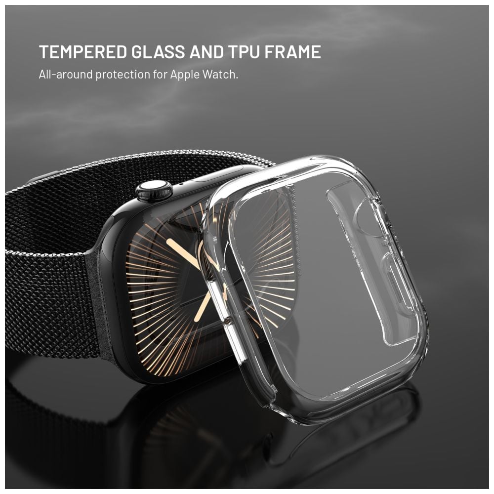 Ochranné puzdro FIXED Pure Watch s tvrdeným sklom pre Apple Watch 42 mm, číre