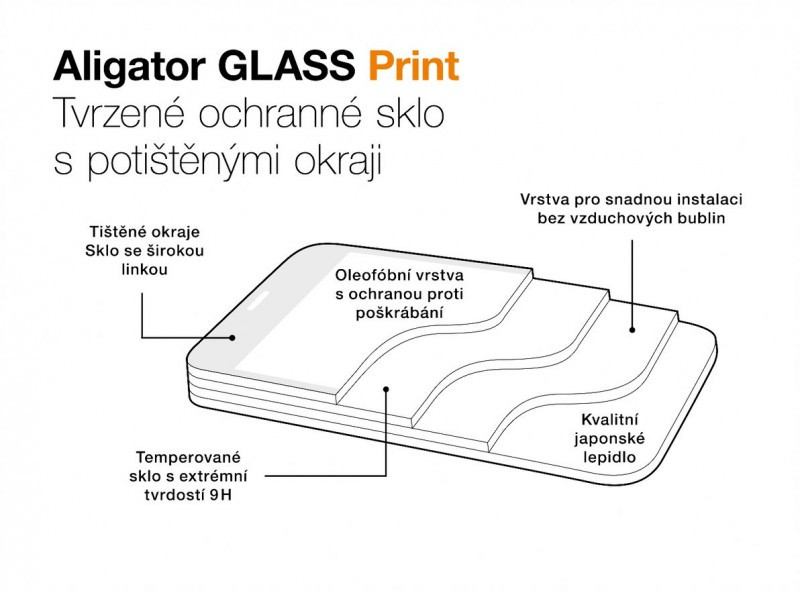 Ochranné sklo GLASS PRINT Infinix Note 30 Pro, čierne