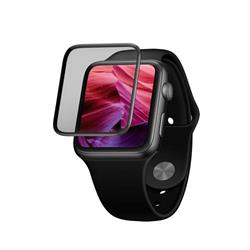 Ochranné tvrdené sklo FIXED 3D Full-Cover pre Apple Watch 44 mm s aplikátorom, s lepidlom na celý displej, čierne