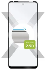 Ochranné tvrdené sklo FIXED Full-Cover pre Motorola Moto G60, lepenie cez celý displej, čierne FIXGFA-738-BK
