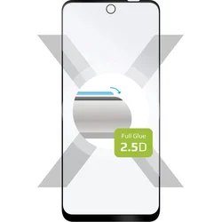 Ochranné tvrdené sklo FIXED Full-Cover pre Motorolu Moto E32, priľnavé na celý displej, čierne