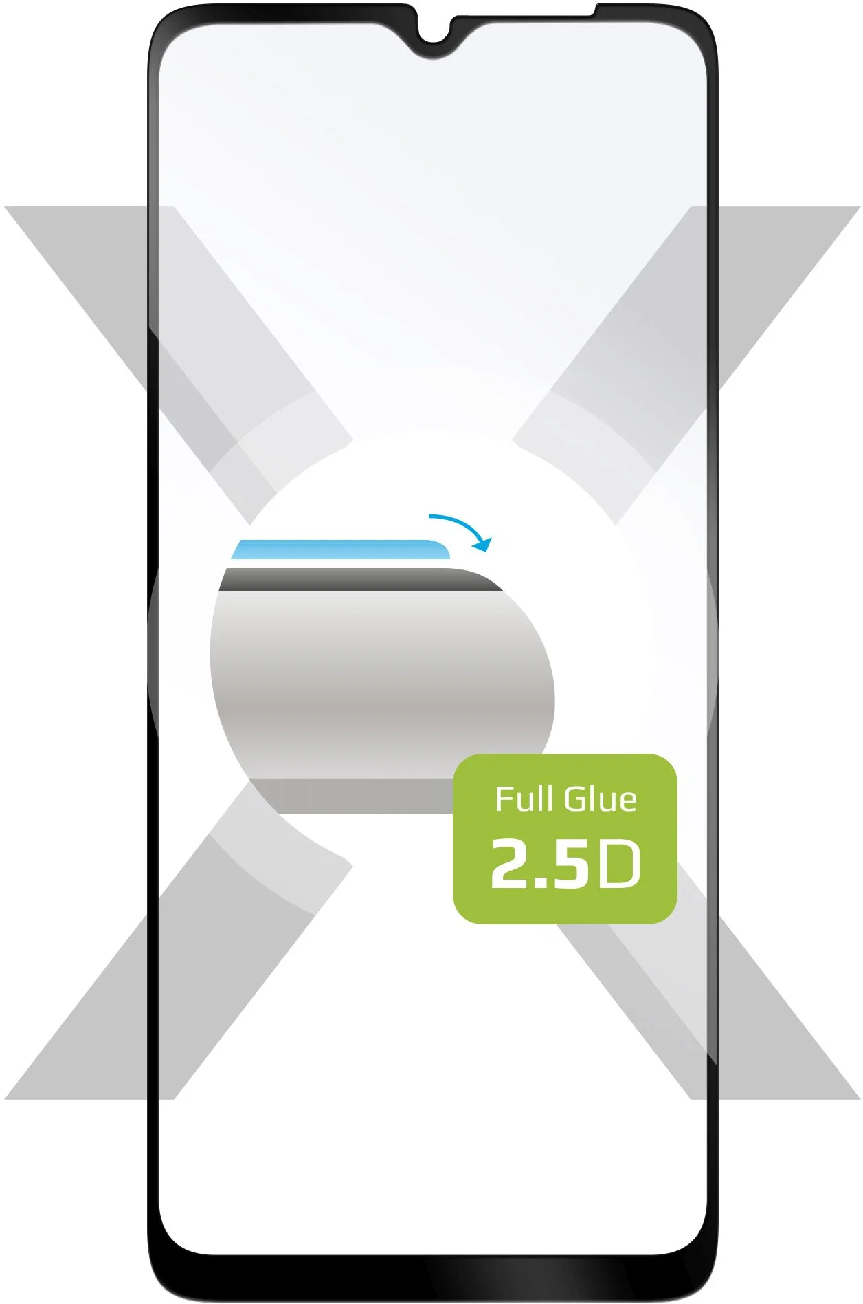 Ochranné tvrdené sklo FIXED Full-Cover pre Samsung Galaxy A13/A13 5G, priľnavé na celý displej, čierne