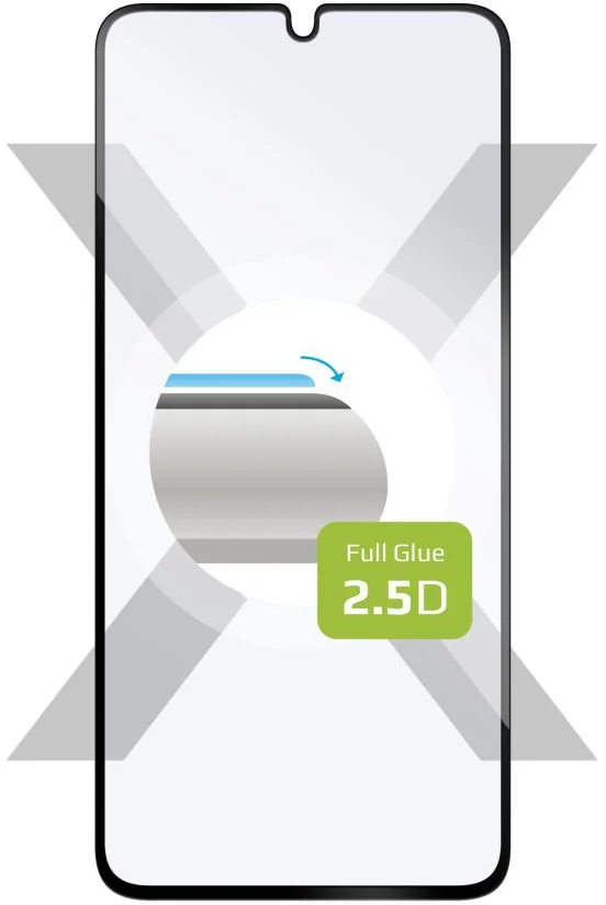 Ochranné tvrdené sklo FIXED Full-Cover pre Samsung Galaxy A34 5G, lepiace cez celý displej, čierne