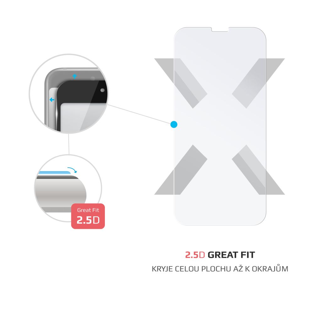 Ochranné tvrdené sklo FIXED pre Apple iPhone 15, číre