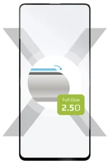 Ochranné tvrdené sklo Full-Cover pre Samsung Galaxy A52/A52 5G/A52s 5G, lepenie cez celý displej, čierne FIXGFA-627-BK