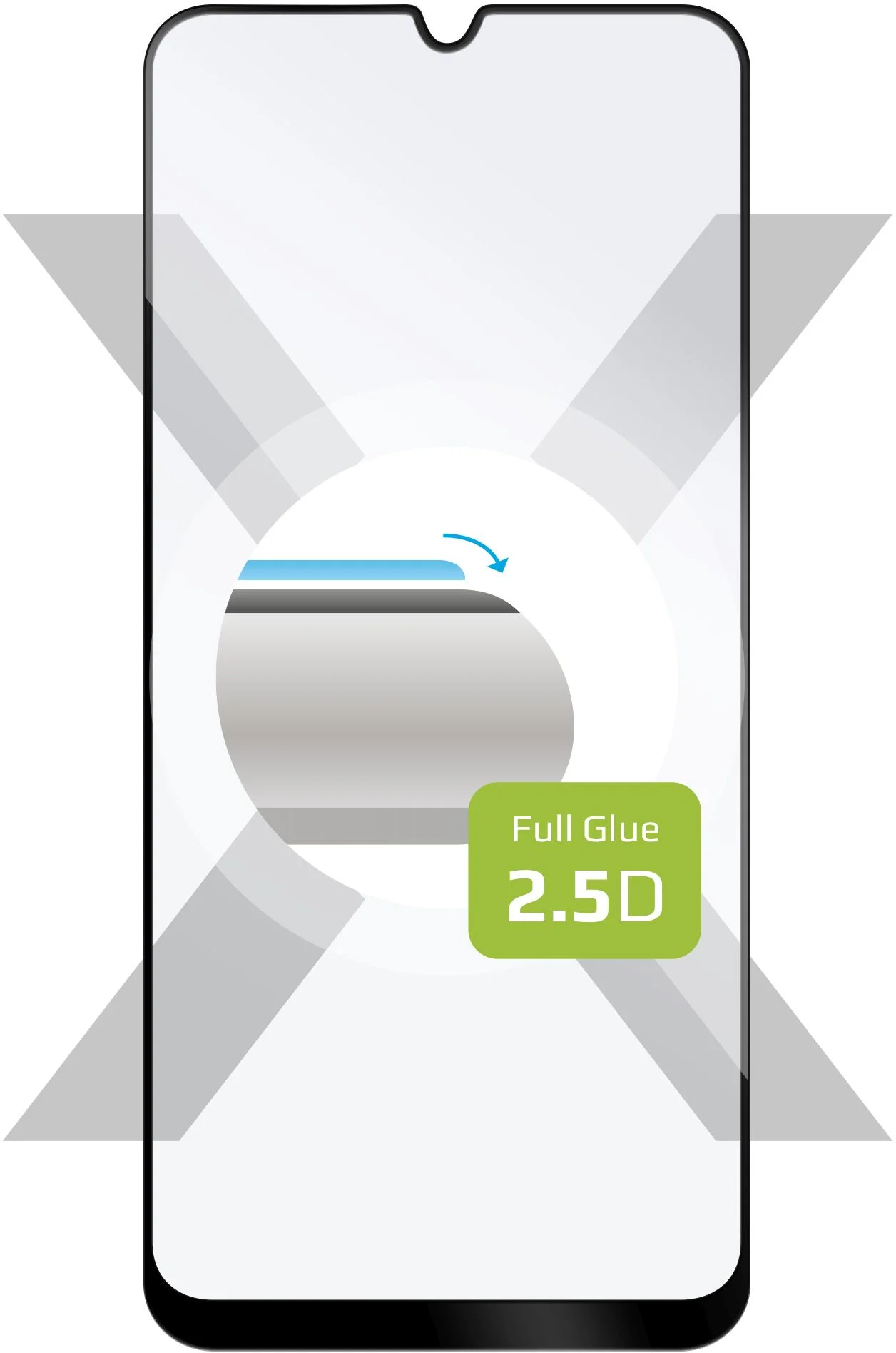 Ochranné tvrzené sklo FIXED Full-Cover pro Samsung Galaxy A50/A50s/A30s, lepení přes celý displej, černé